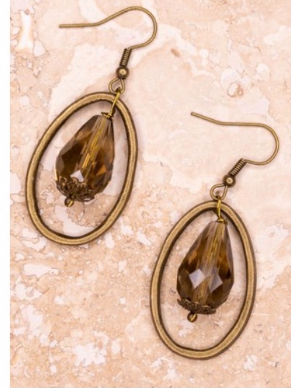 NWT Dylan Jewelry Bijou Earrings Weathered Bronze Dangle Drop Statement Boho